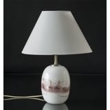 Holmegaard Sakura table lamp, oval with rose stribes, without shade - Discontinued