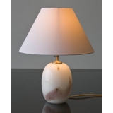 Holmegaard Sakura table lamp, oval with rose stribes, without shade - Discontinued