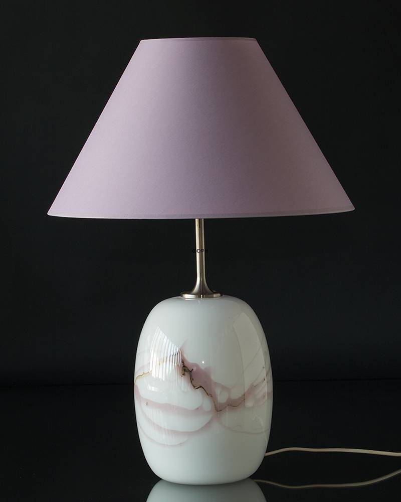 Holmegaard Sakura lampe, Stor med rosa striber Oval - Udgået af produktion