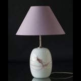 Holmegaard Sakura table lamp, oval large with rose stribes - Discontinued