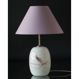 Holmegaard Sakura table lamp, oval large with rose stribes - Discontinued