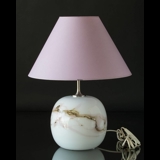 Round lampshade tall model height 24 cm, rose chintz fabric
