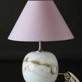 Holmegaard Sakura lampe, Stor, rund med rosa striber, Uden skærm - Udgået a...