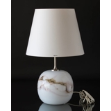 Round cylindrical lampshade height 29 cm, white chintz fabric