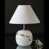 Holmegaard Sakura table lamp, LARGE, round with rose stribes, without shade - Discontinued