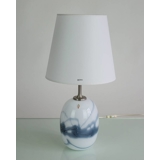 Round cylindrical lampshade height 21 cm, white chintz fabric