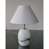 Holmegaard Sakura table lamp, oval with blue stribes, without shade 
- Discontinued