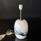 Holmegaard Sakura lampe, Stor, Oval med blå striber, Uden skærm - Udgået af produktion