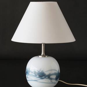 Holmegaard Sakura lampe, blå, rund, stor  - Udgået af produktion