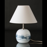 Holmegaard Sakura lampe, blå, rund, lille (uden skærm) - Udgået af produktion