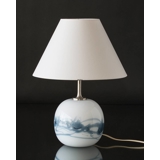 Holmegaard Sakura lampe, blå, rund, lille (uden skærm) - Udgået af produktion