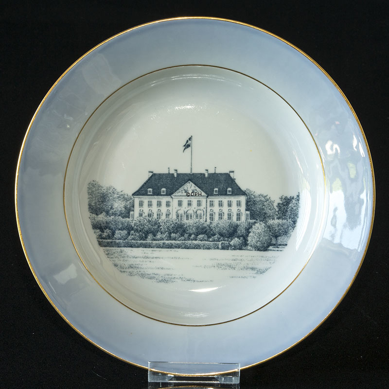 Slotsstel, dyb tallerken med Marselisborg