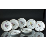 Royal Copenhagen Full Saxon Flower set of 8 pcs. flat plates Ø 20cm