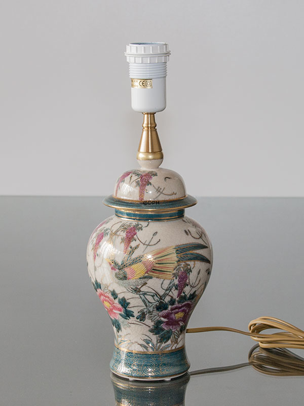 Kutani bordlampe med fugl