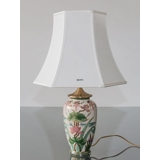 Sekskantet lampeskærm 29 cm i højden, hvid silke