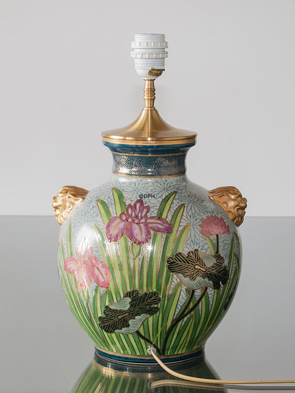 Kutani bordlampe med Løve-øre