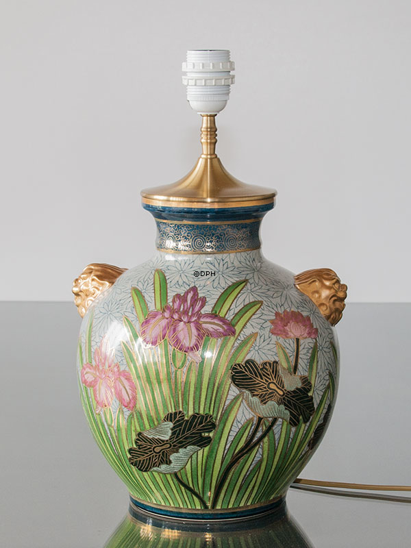 Kutani bordlampe med Løve-øre