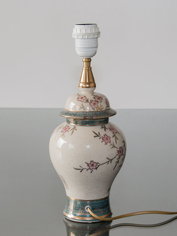 Kutani bordlampe med påfugl