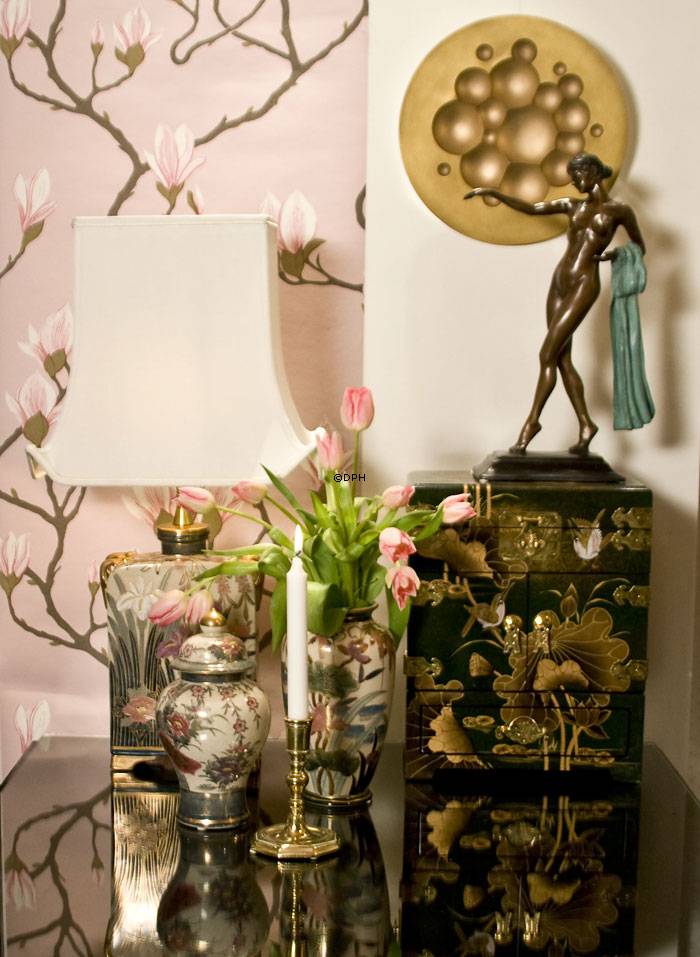 Kutani krukke med påfugl