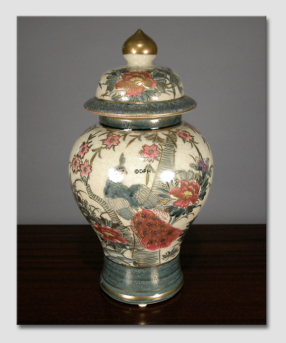 Kutani krukke med påfugl