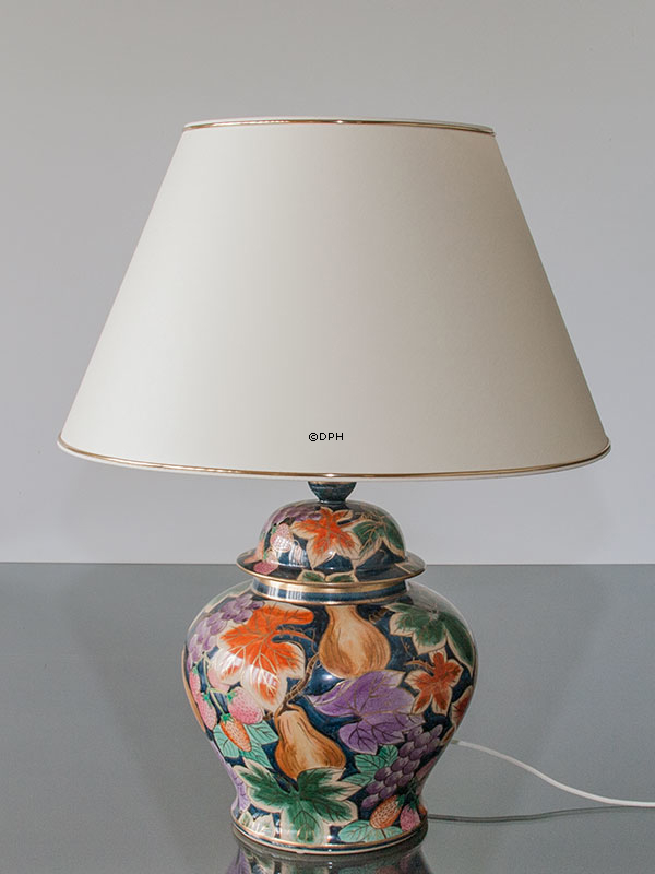 Kutani bordlampe med frugter