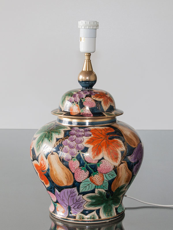 Kutani bordlampe med frugter