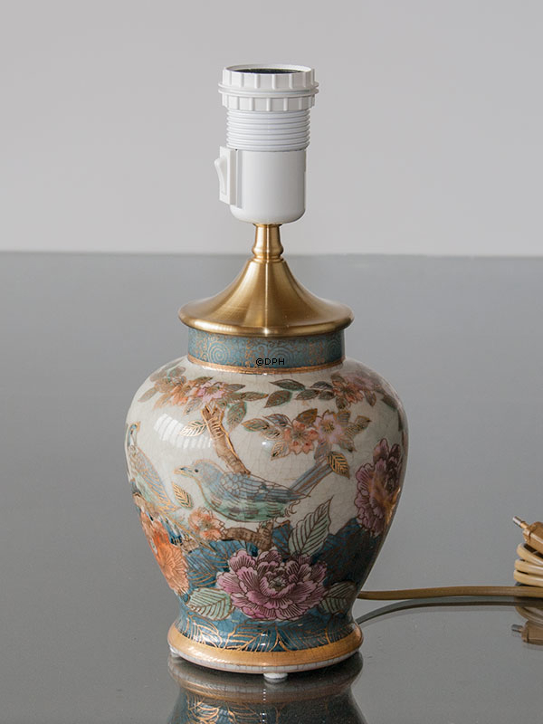 Kutani bordlampe med fugl