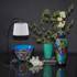 Stor Glasvase på fod blå med røde/grønne/røde nuancer, 41cm, | Nr. 4242 | DPH Trading