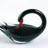 Glas svane i mundblæst i sort, Højde: 15cm, Glaskunst, | Nr. 4320 | DPH Trading