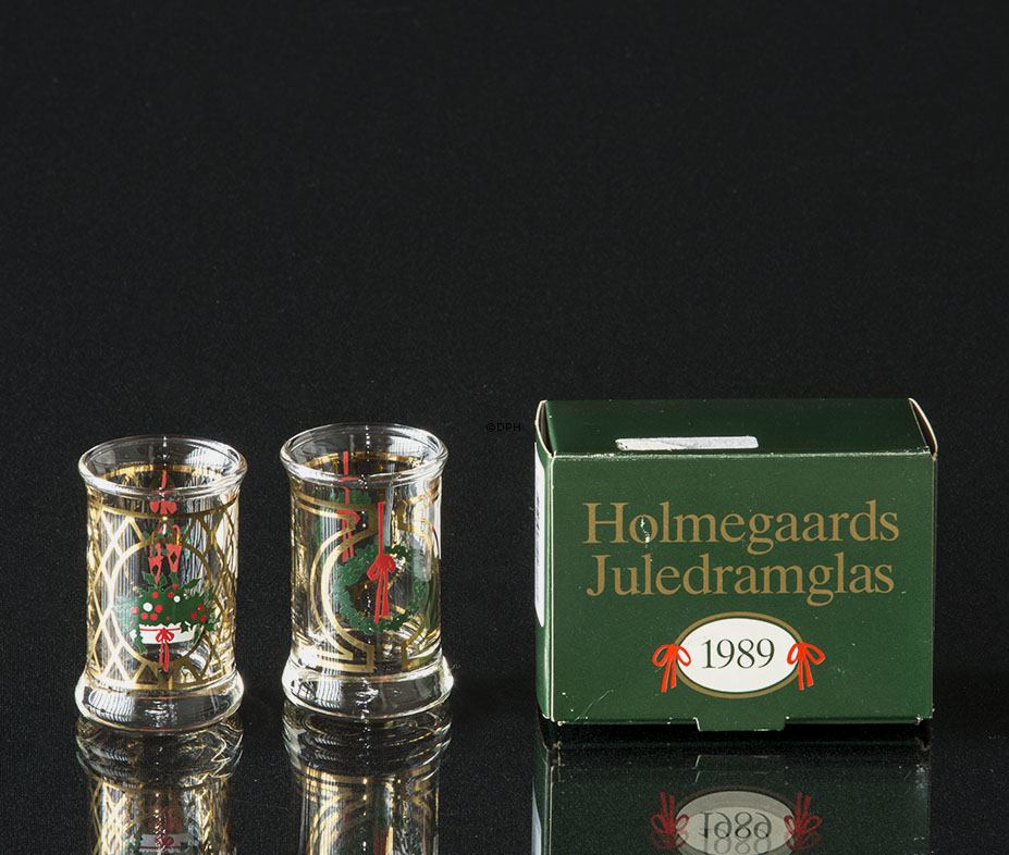 Holmegaard Christmas Juledramglas 1989, 2 stk