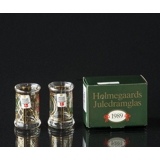 Holmegaard Christmas Dram Glasses 1989, set of 2