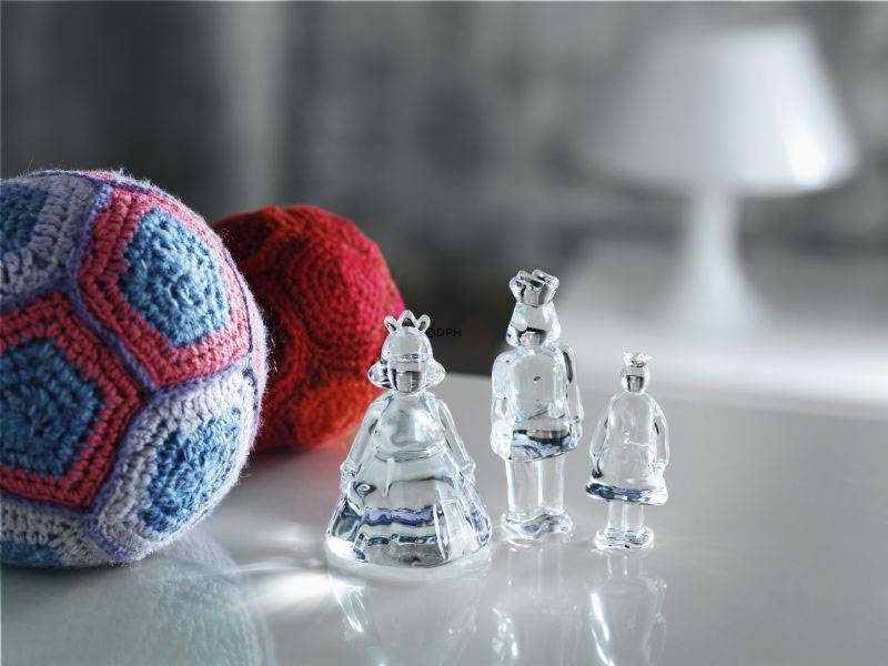 Holmegaard Fantasia mini skulpturer, sæt med kongefamilie