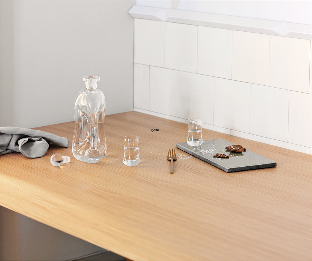 Holmegaard Klukflaske m/prop, klar