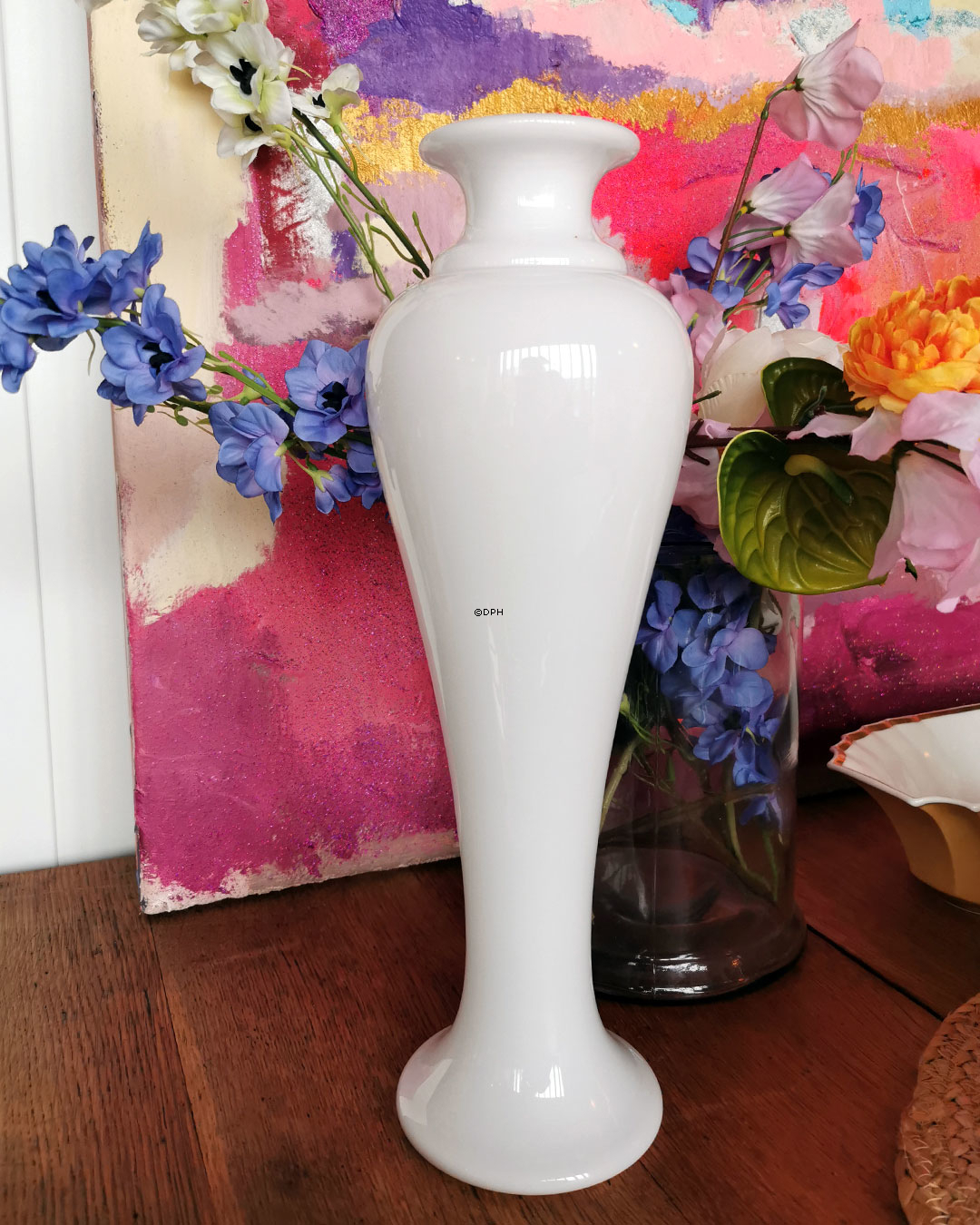 Holmegaard Korinth vase, opal, stor