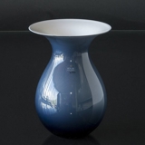 Holmegaard Shape vase in blue, large