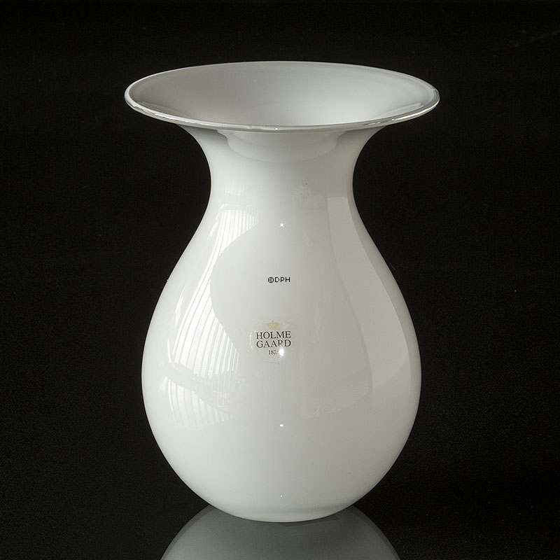 Holmegaard Shape vase, hvid, lille
