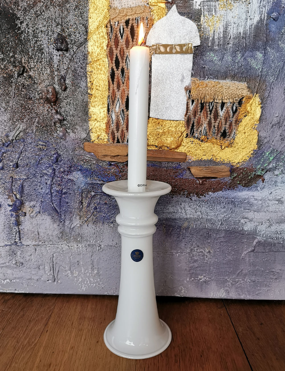 Holmegaard Harmony lysestage, opal, stor