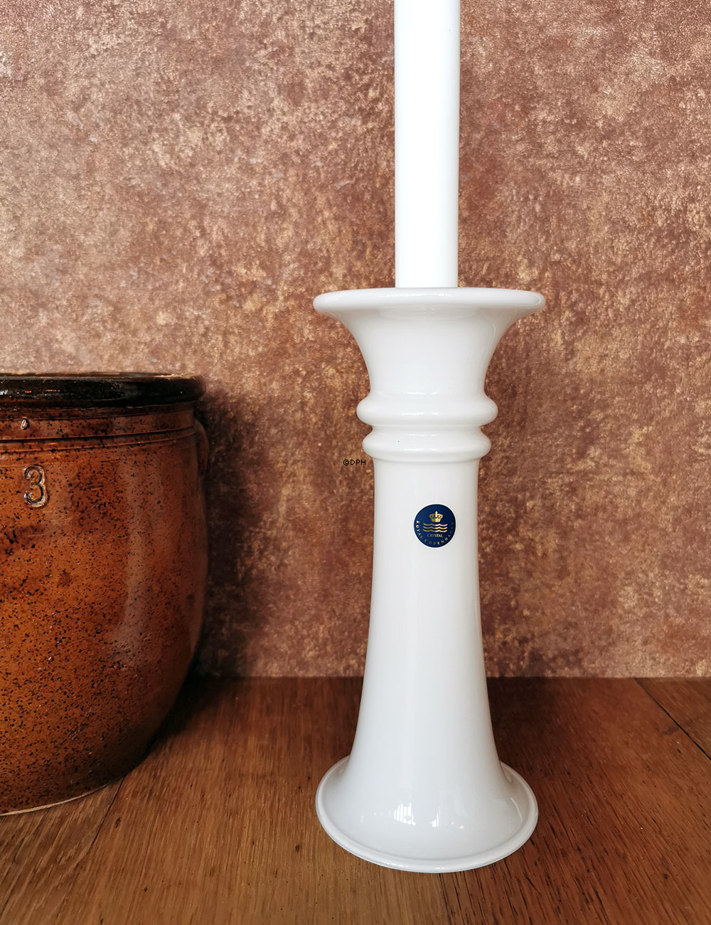 Holmegaard Harmony lysestage, opal, stor