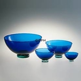 Holmegaard Harlekin skål, blå, lille