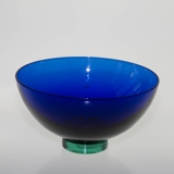 Holmegaard Harlekin skål, blå, stor