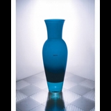 Holmegaard Harlekin Vase, blau, mittel