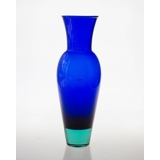 Holmegaard Harlekin vase, blå,stor