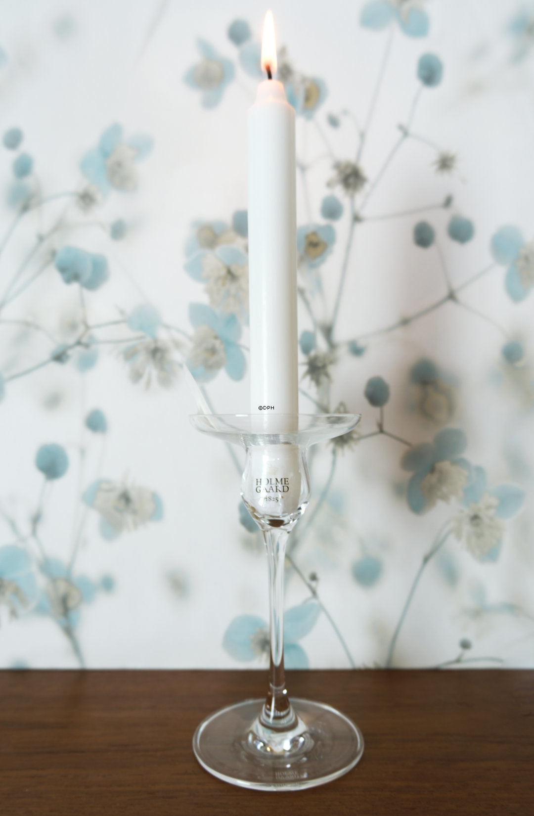 Holmegaard Cabernet lysestage, klar, mellem, (1 stk)