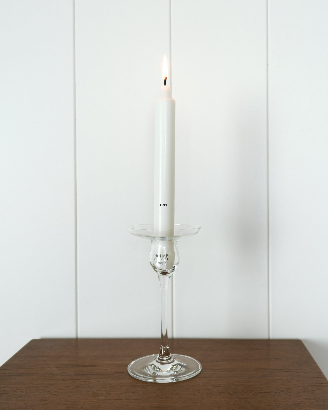 Holmegaard Cabernet lysestage, klar, mellem, (1 stk)