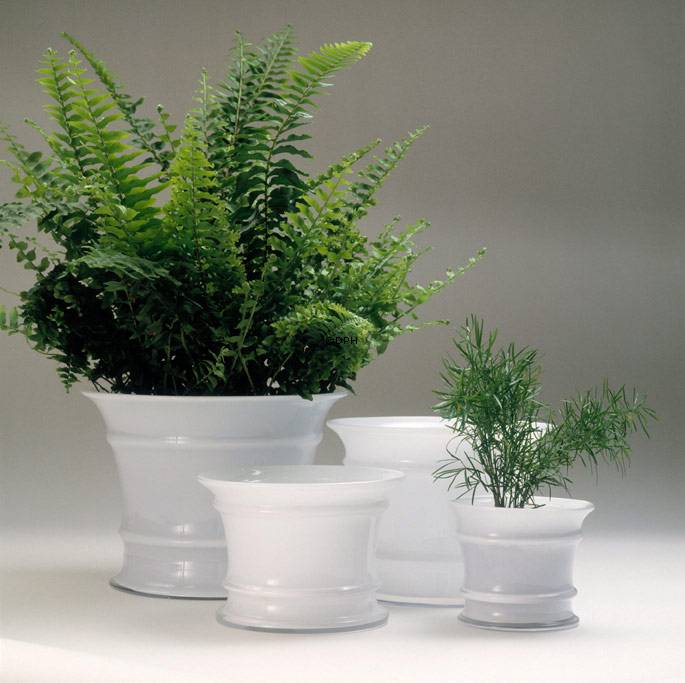 Holmegaard MB urtepotteskjuler, opal, stor