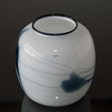 Holmegaard vase Atlantis med blå striber