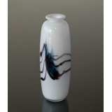 Holmegaard Vase Atlantis mit blauer Dekoration