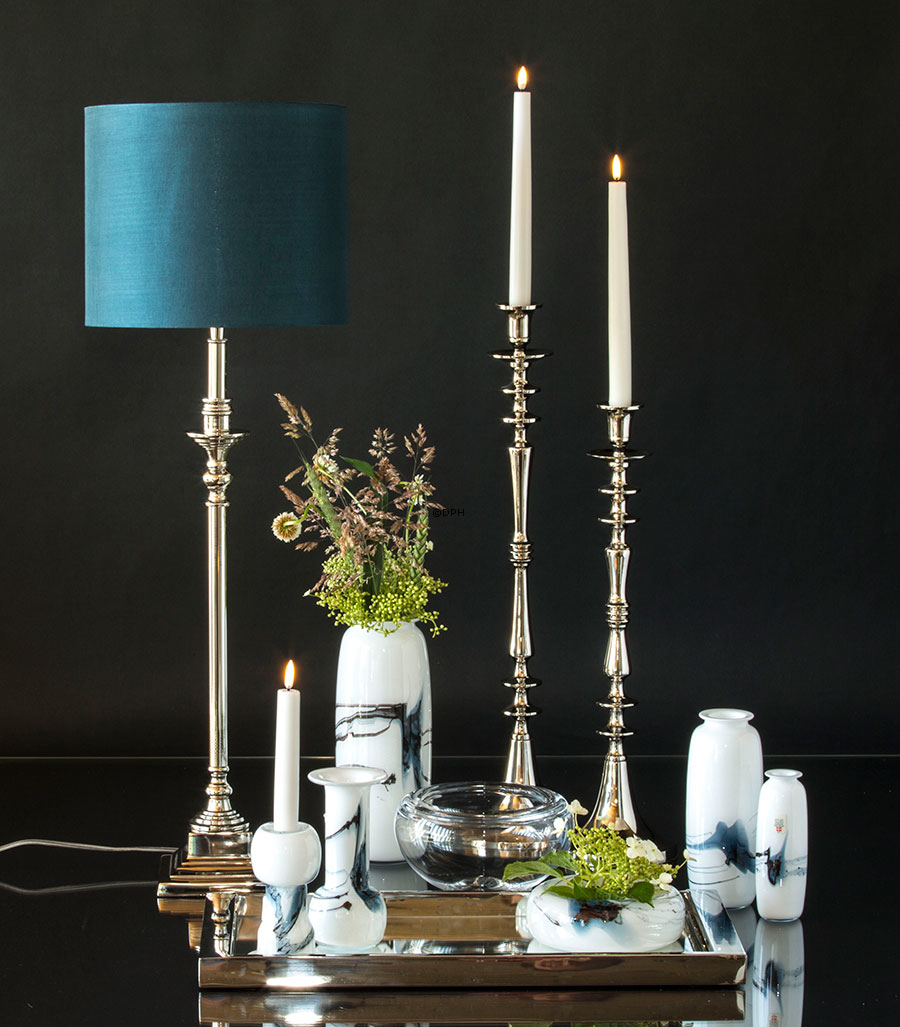 Holmegaard vase Atlantis med blå striber