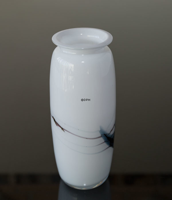 Holmegaard vase Atlantis med blå striber