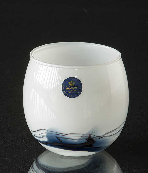 Holmegaard skål/urtepotte (mini str) Atlantis med blå striber